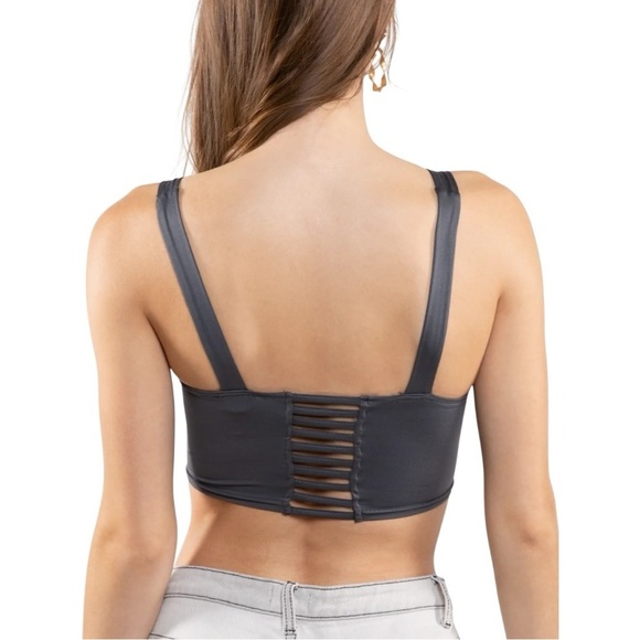 Gray Strappy Bralette Women's Size Small - Picture 2 of 9